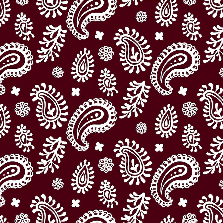 Vector Gratis pola bandana paisley