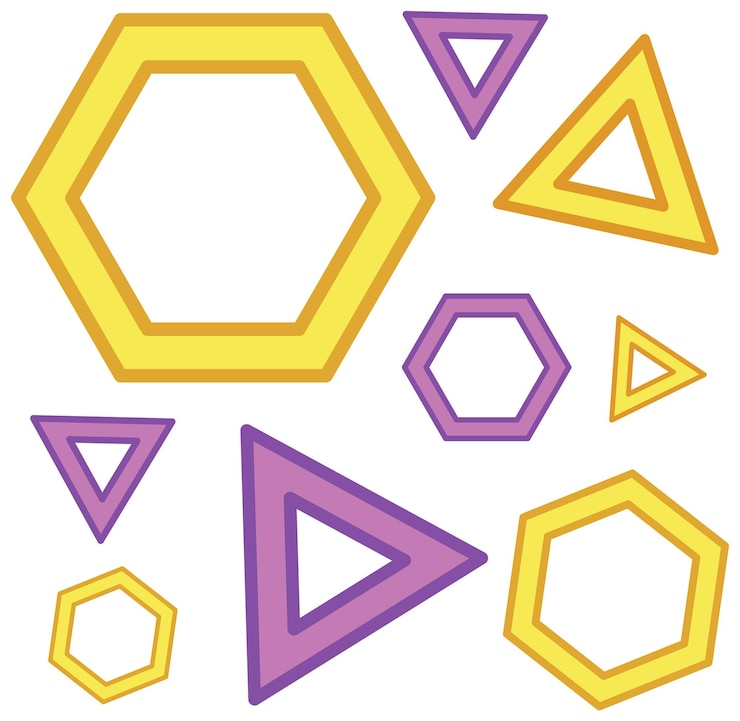 Vector Gratis pola bentuk geometris berwarna-warni