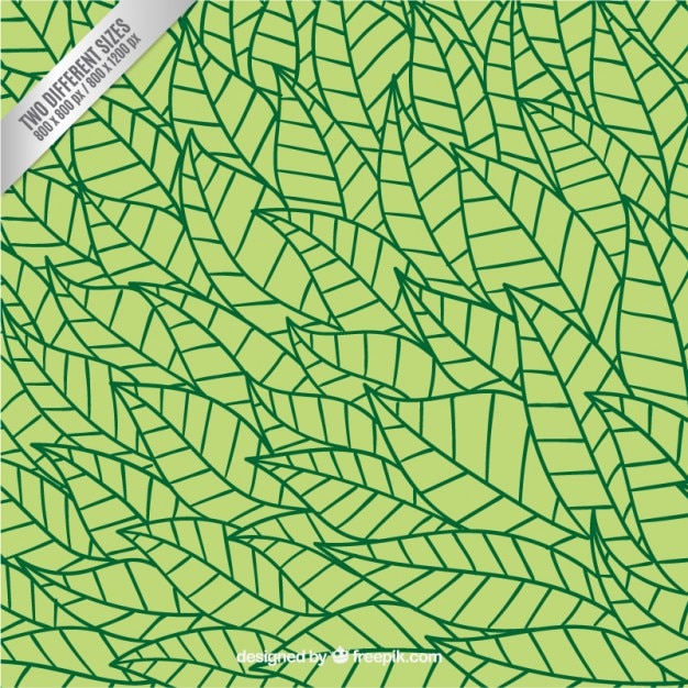 Vector Gratis pola daun yang digambar tangan