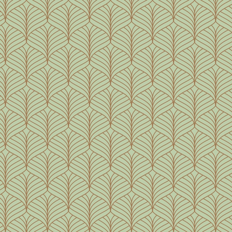 Vector Gratis pola detail keemasan desain datar art deco