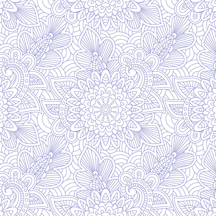 Vector Gratis pola doodle zen yang digambar tangan