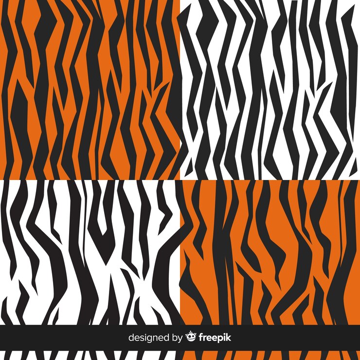 Vector Gratis pola garis-garis harimau