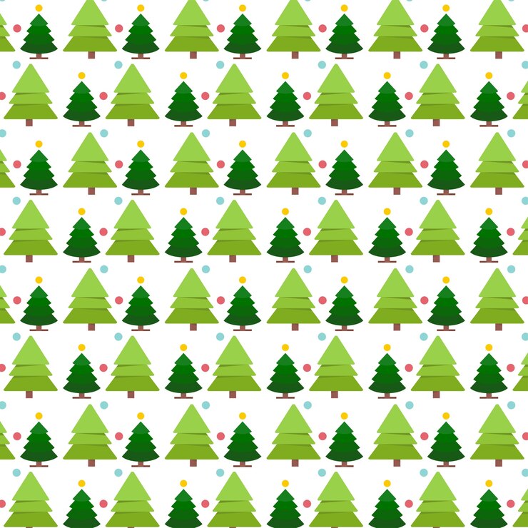 Vector Gratis pola pohon natal
