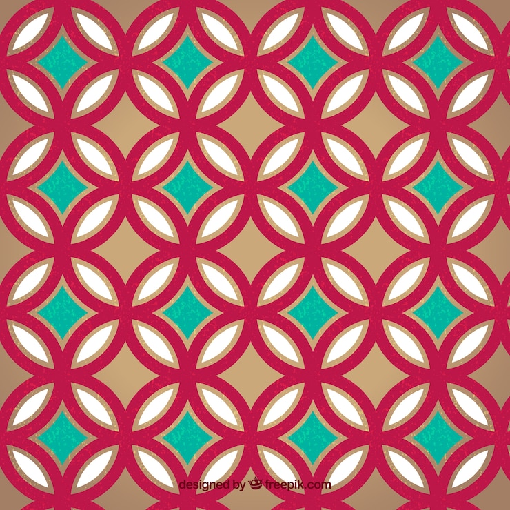 Vector Gratis pola retro dalam gaya geometris