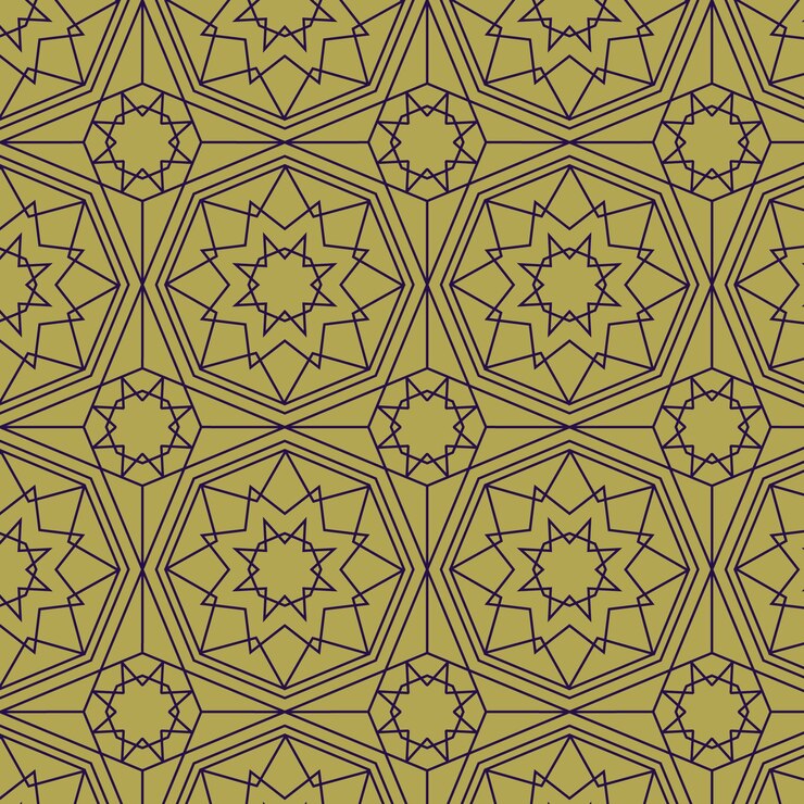 Vector Gratis pola seamless desain datar arabesque