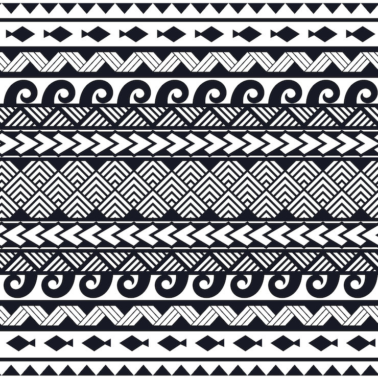 Vector Gratis pola tato maori datar