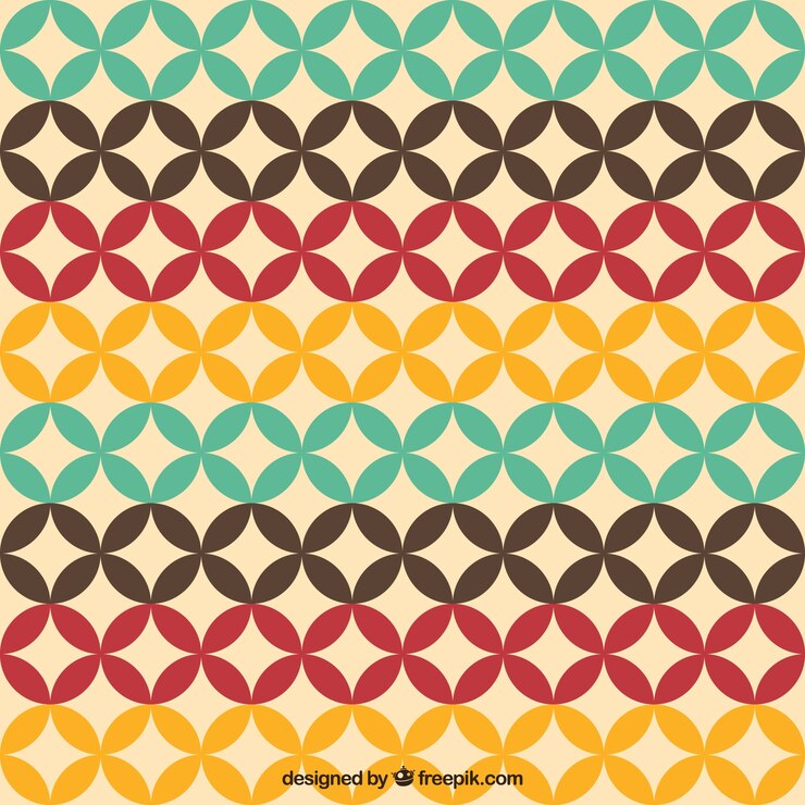 Vector Gratis pola warna-warni dalam gaya retro