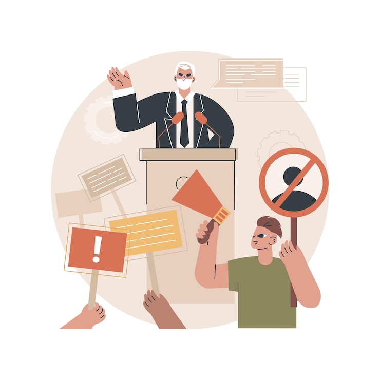 Vector Gratis political protest abstract illustration
