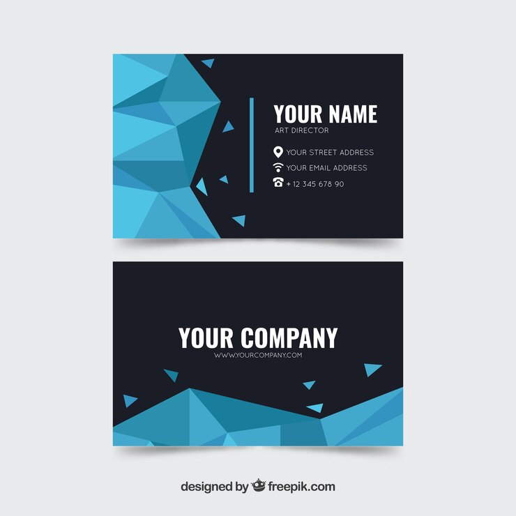 Vector Gratis polygonal corporate card