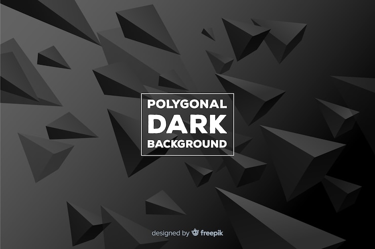 Vector Gratis polygonal dark background
