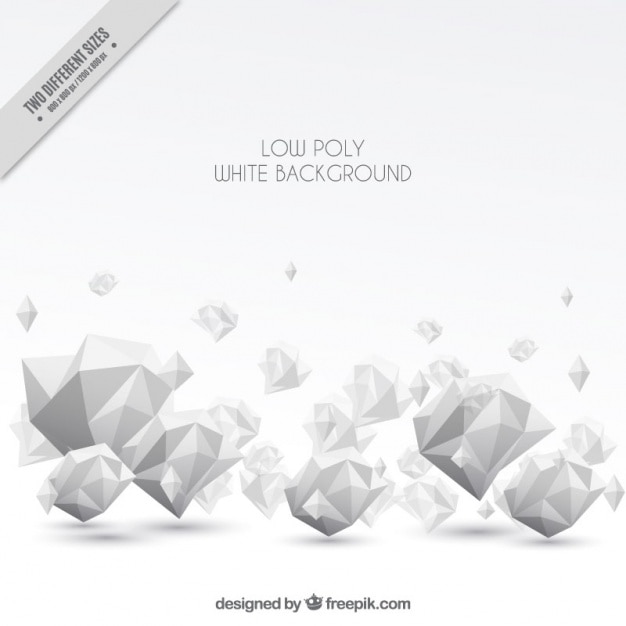 Vector Gratis polygonal white background