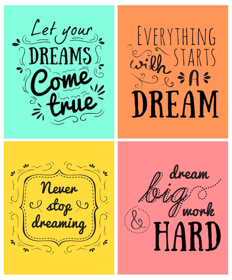 Vector Gratis positive messages
