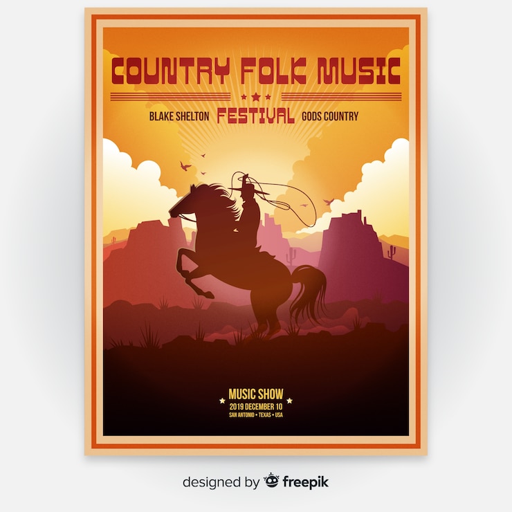Vector Gratis poster festival musik ilustrasi gradien