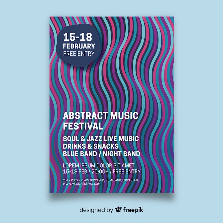 Vector Gratis poster festival musik