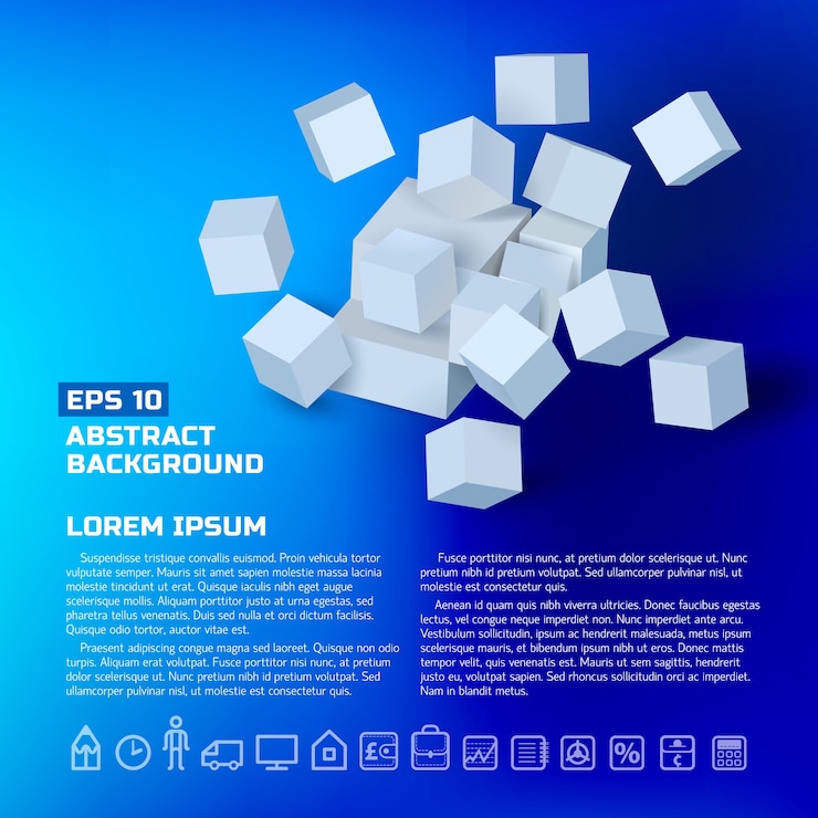 Vector Gratis poster geometris bisnis abstrak