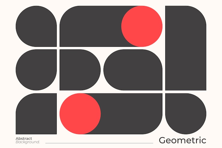 Vector Gratis poster geometris datar