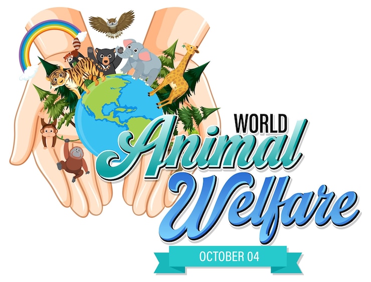 Vector Gratis poster hari kesejahteraan hewan sedunia