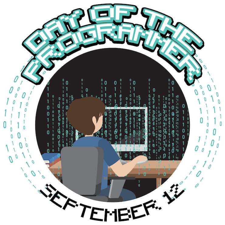 Vector Gratis poster hari programmer