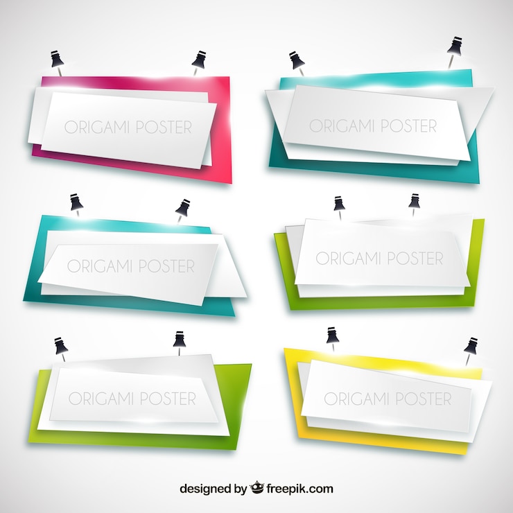 Vector Gratis poster origami
