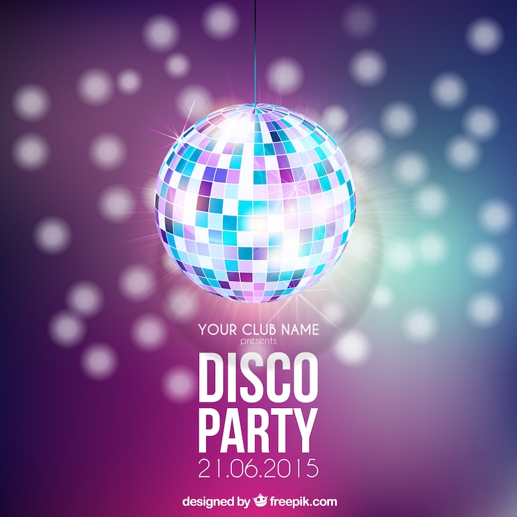 Vector Gratis poster pesta disko