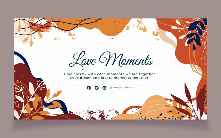 Vector Gratis postingan facebook bentuk abstrak digambar tangan