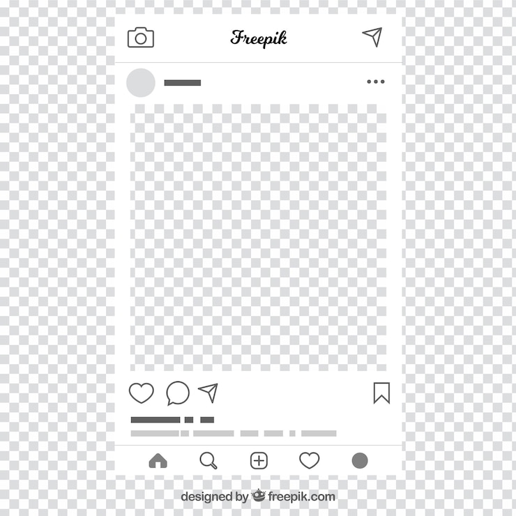 Vector Gratis postingan instagram dengan latar belakang transparan