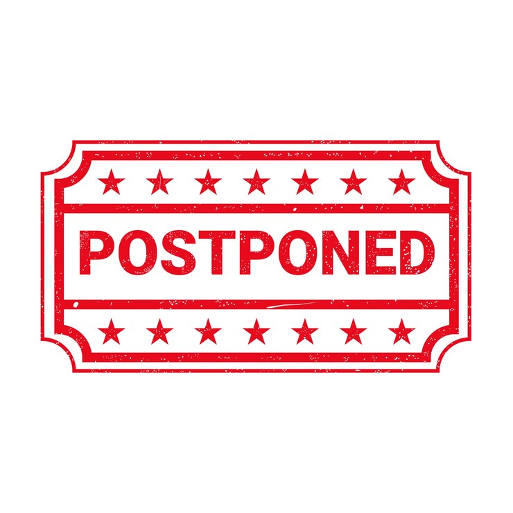 Vector Gratis postponed stamp sign design