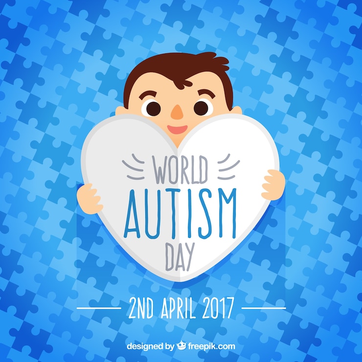 Vector Gratis potongan puzzle biru dari potongan puzzle hari autisme sedunia