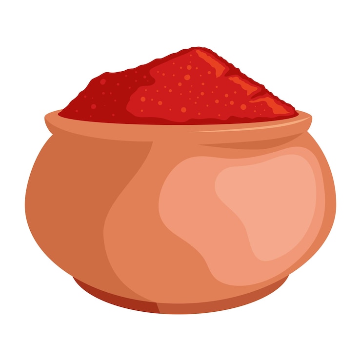 Vector Gratis powder chili vegetable ingredient icon isolated