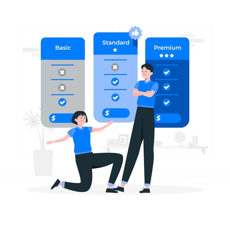 Vector Gratis pricing plans concept illustration