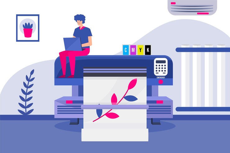 Vector Gratis printing industry flat design