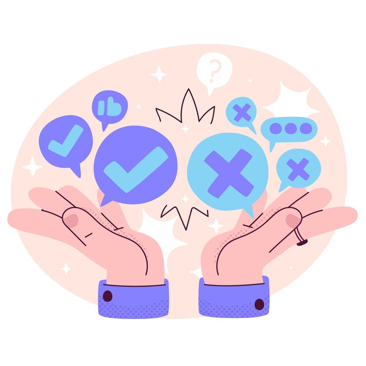Vector Gratis pro and cons concept illustration