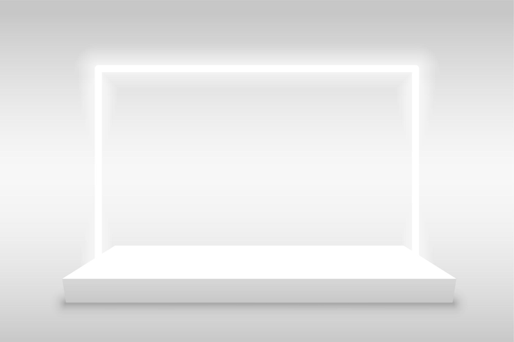 Vector Gratis product display background with light frame