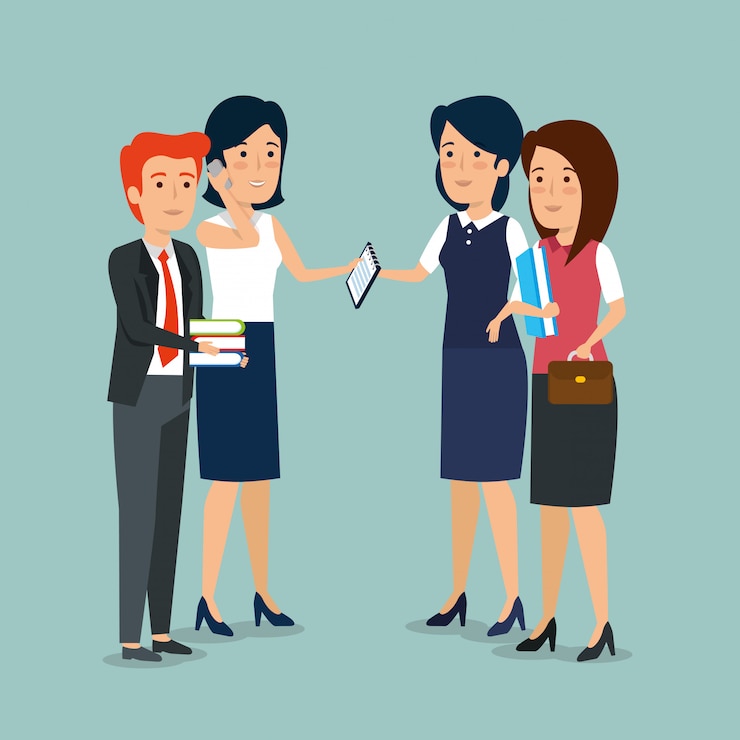 Vector Gratis professional businesspeople cooperating