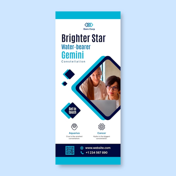 Vector Gratis professional geometric business retractable banner
