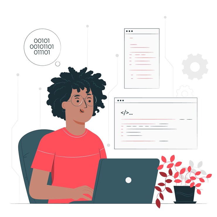 Vector Gratis programmer concept illustration