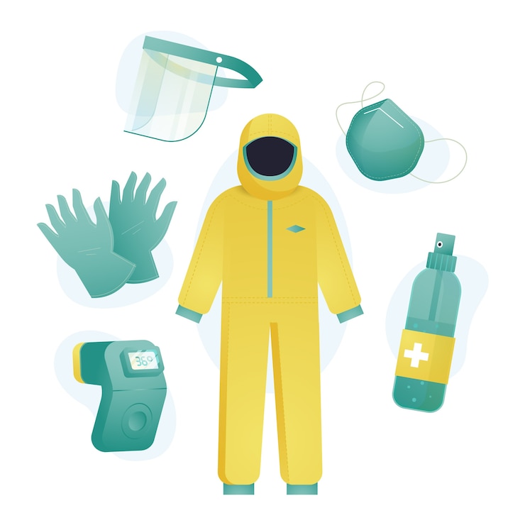 Vector Gratis protection equipment pack
