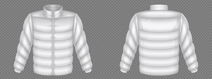 Vector Gratis puffer jacket padded winter coat template