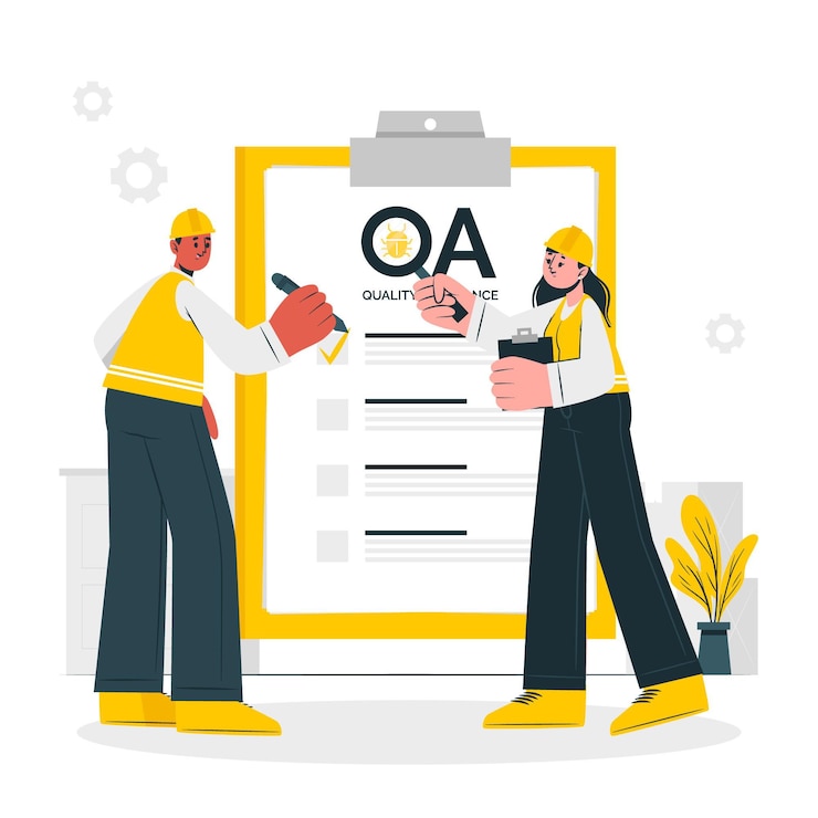 Vector Gratis qa engineers concept illustration