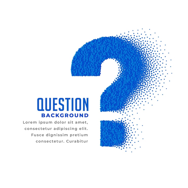 Vector Gratis question mark made with particles  background