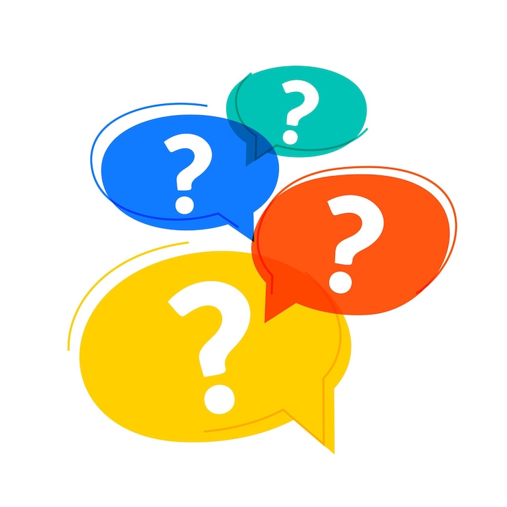Vector Gratis question mark sign template with chat bubble design