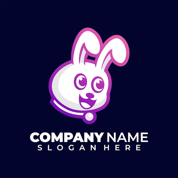 Vector Gratis rabbit head lineart or outline coloring vector logo design