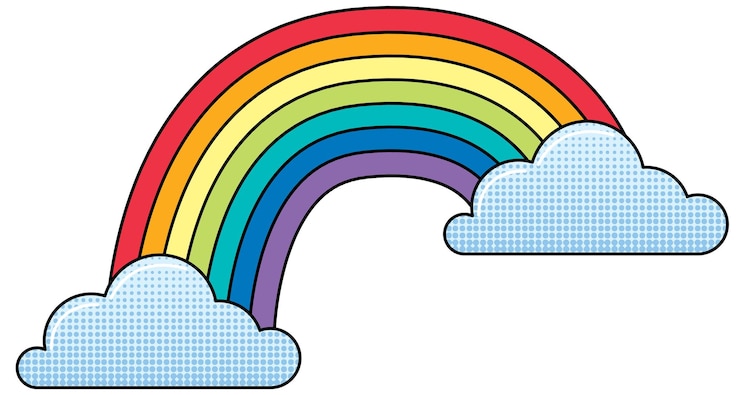 Vector Gratis rainbow on white background