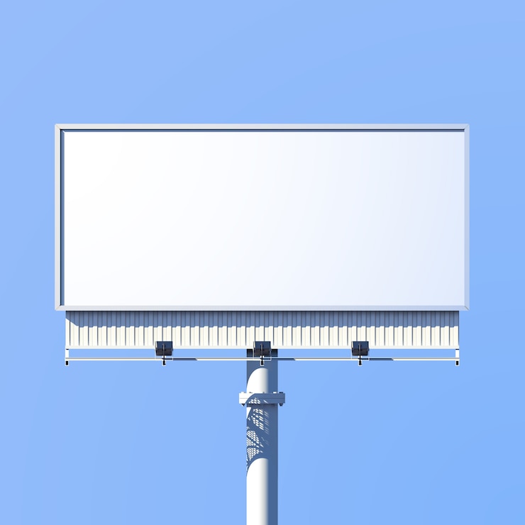 Vector Gratis realistic 3d outdoor advertising billboard sign 