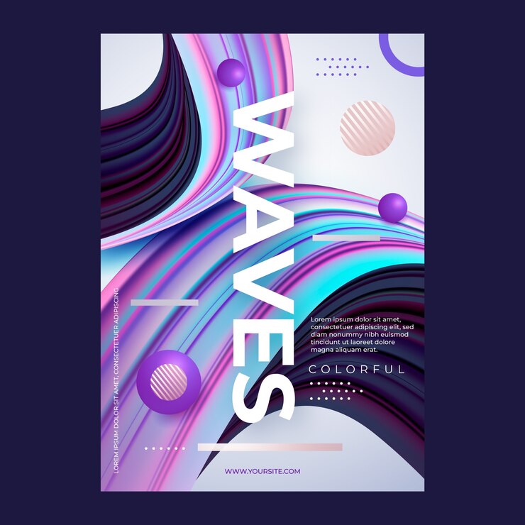 Vector Gratis realistic and flat poster design