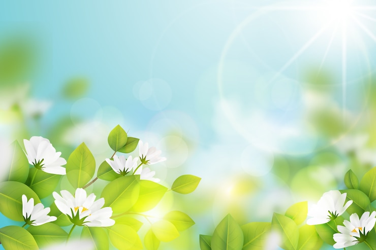 Vector Gratis realistic blurred spring background
