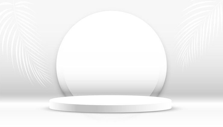 Vector Gratis realistic empty pedestal stage backdrop for award or studio showcase