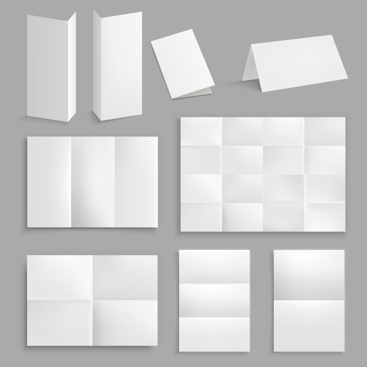 Vector Gratis realistic folding paper collection