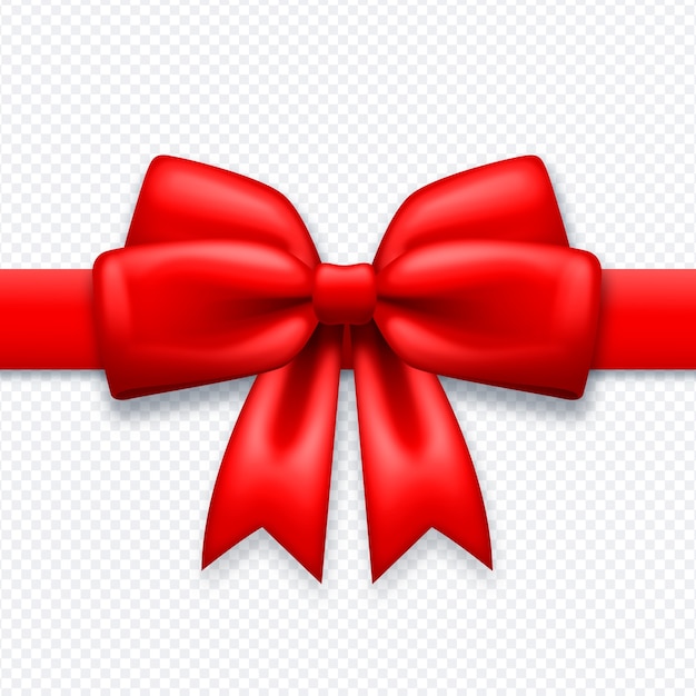realistic gift ribbon bow illustration isolated