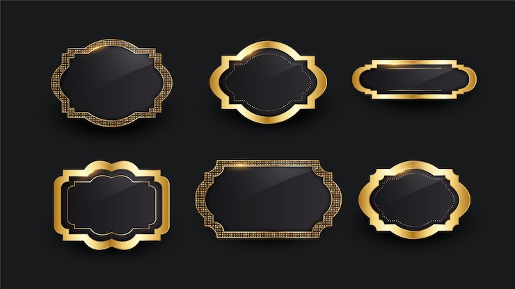 Vector Gratis realistic golden luxury frame